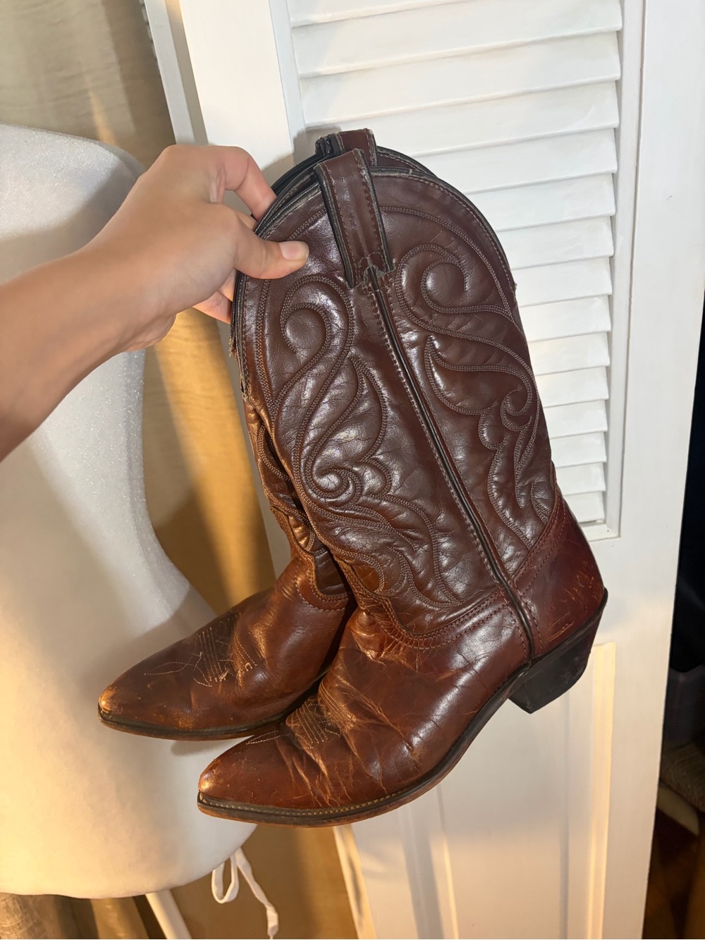 Santa Fe Boot Co. Brown Western Heeled Boots